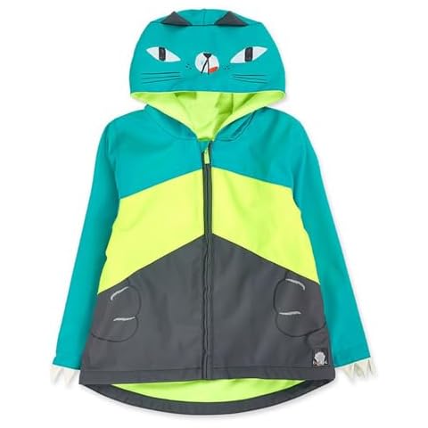 Tuc Tuc Boy's Green Cattitude Trench Coat Cover
