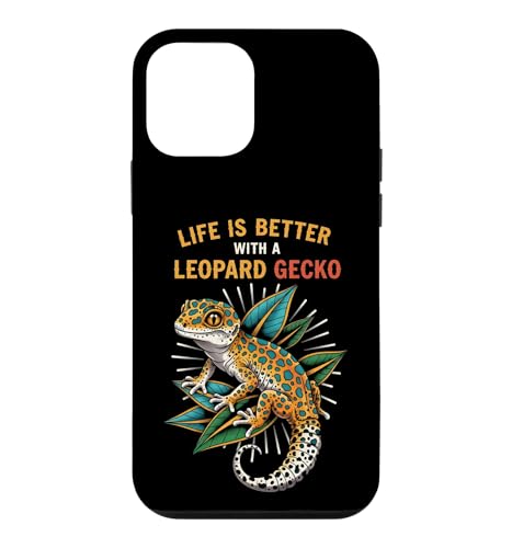 Gecko Life Is Better With A Leopard Gecko���킢�����f�B�[�X���� �X�}�z�P�[�X iPhone 12 mini �p