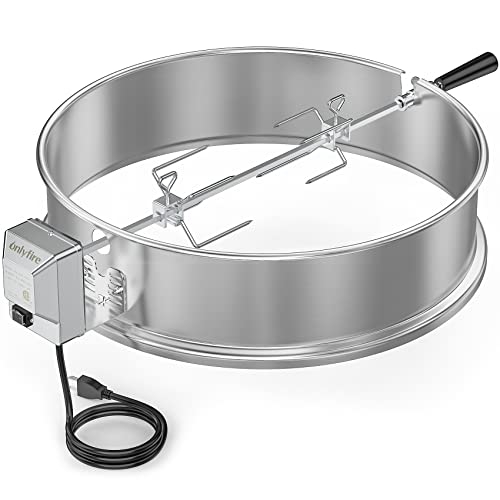 Onlyfire Stainless Steel Rotisserie Ring Kit Barbecue Accessories for Weber 22" Kettle Grill and Other Similar Size Grills by onlyfire - Used condition - US$103.27
