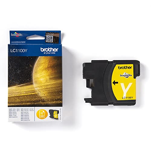 Cartouche d'encre jaune originale Brother (LC-1100Y).