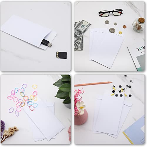 Pacote com 100 envelopes para dinheiro autoadesivos 15,7 x 9,5 cm, adequado para desafio de economia