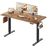 petit bureau pas cher ikea  DEVAISE Bureau électrique réglable en Hauteur 140x70cm, Bureau Assis-Debout avec Moteur Silencieux, Hauteur Réglable de 72 à 120cm, Table Informatique Ergonomique pour Bureau et Télétravail,Marron