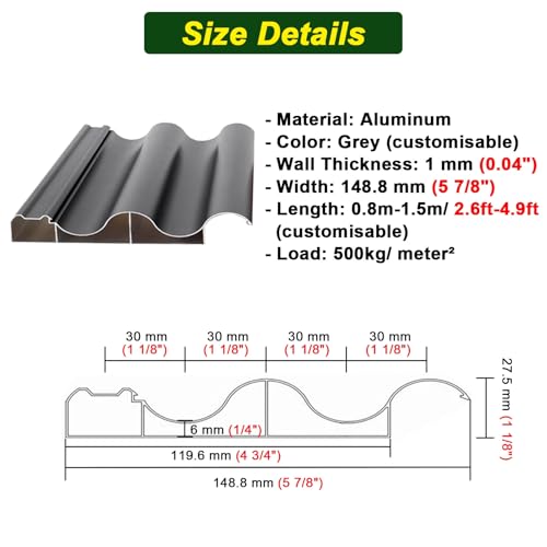 Feuilles de toiture en polycarbonate imperméable extérieur maison - 6
