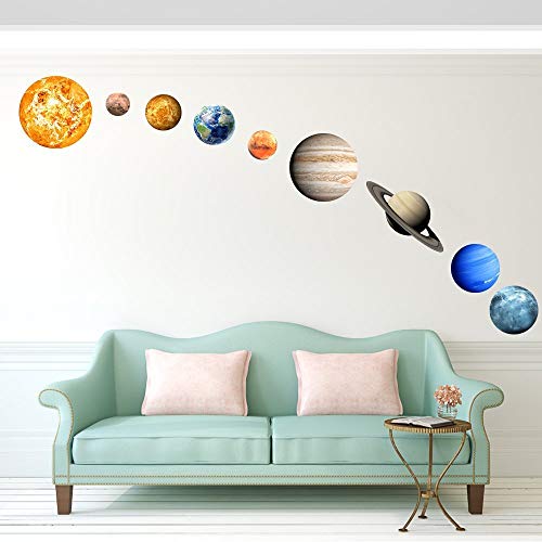 Livegallery 9Pcs Removable Glow In The Dark Planet Wall Stickers Sun Earth And So On Glowing Planets Wall Decals Peel Stick Art Decor For Walls Ceiling Kids Bedroom Living Room Nursery Girls And Boys #TOP3