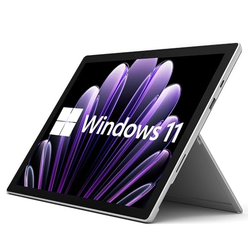 Microsoft Surface Pro 7 Tablet 12.3'' (2736 x 1824) Touchscreen, Intel Core 10th Gen Processor, 4GB RAM 128GB SSD, Camera, WiFi, BT, Windows 11 Pro (Renewed)
