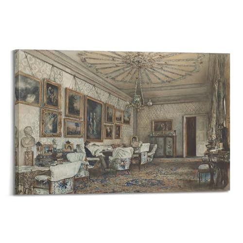 Poster sur toile premium d'une œuvre de Rudolf von Alt à Vienne 50 x 75 cm
