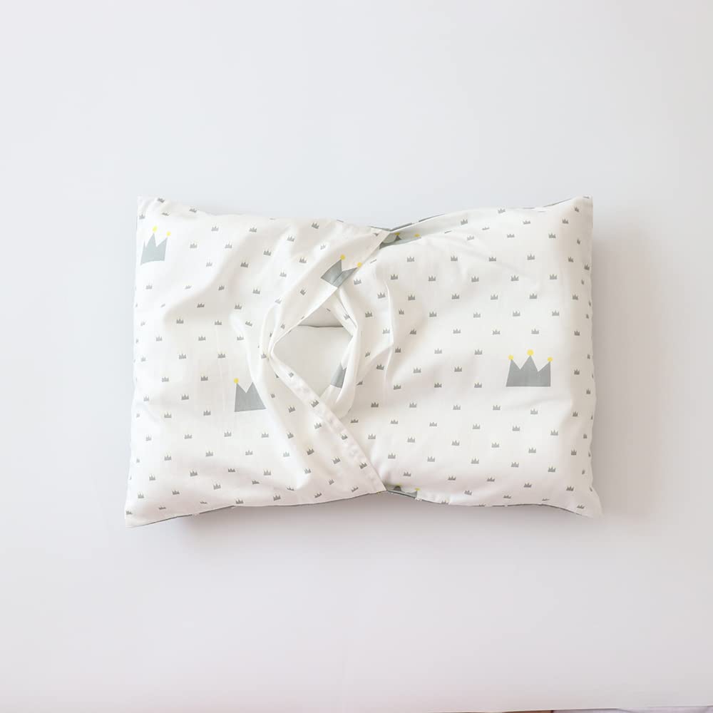 Juego de ropa de cama de cuna 100 % algodón para niños y niñas, ropa de cama de 3 piezas, incluye funda de edredón, sábana bajera, funda de almohada, decoración de guardería, sin relleno (gris)