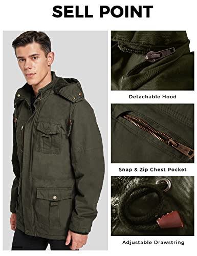 WenVen Giacca Militare Invernale Calda Cappotto