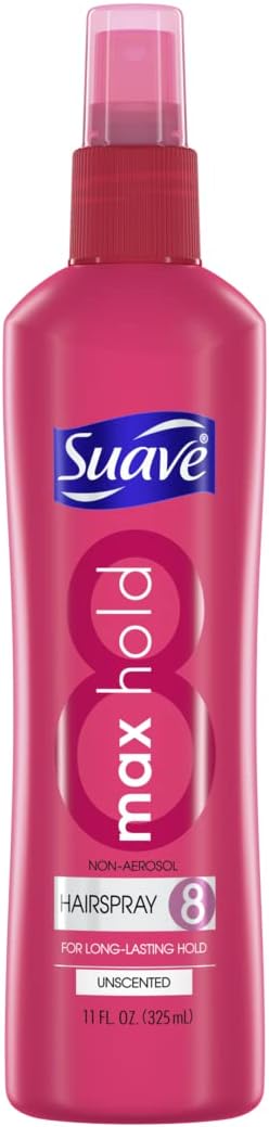 Suave Non Aerosol Spray Maximum Hold Unscented Hairspray, 11 oz