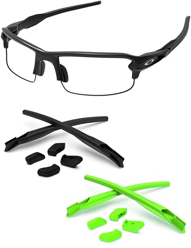 PapaViva イヤーソック ノーズパッド フラック2.0 For Oakley Flak 2.0 XL - グリーン + ブラック