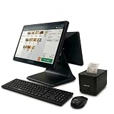 Kit PDV Completo Computador Tela Dupla Touchscreen All In One 15.6" + 11.6" SSD 128GB Windows + Impressora Térmica 80mm + Teclado e Mouse Sem Fio Sistema Caixa para Restaurantes Padarias Lanchonetes