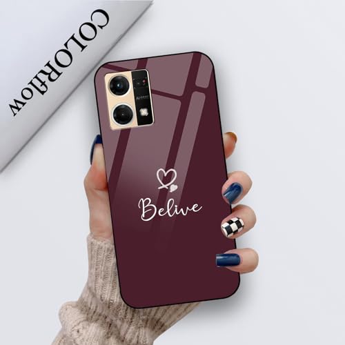 Image of COLORflow Back Cover Compatible with Oppo F21 Pro 4G / F21s Pro 4G | Cute Korean Hearts Customized | Shockproof TPU Bumper with Camera Protection Back Cover