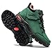 FLYLAND Men's Casual Leather Shoes Chukka Ankle Boots Handmade Fashion Shoes Non Slip Breathable Comfortable Mid Top for Driving Walking Outdoor (Green, 13)
