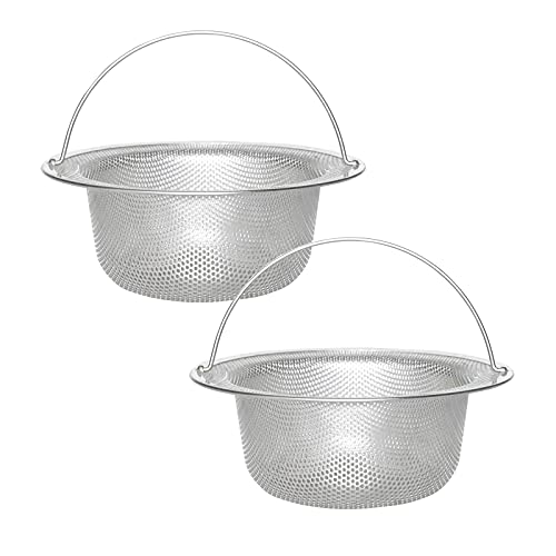 Küche Abflusssieb mit Griff Spülbecken-Sieb Küchenspüle Universal Waschbecken Sieb,Dusche Abfluss Rostfreies Spülbecken Sieb,11 Cm Spüle Displayschutzfolie mit Griff für Küche Dusche Badezimmer 2 Pcs Cover