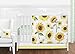 Sweet Jojo Designs Yellow, Green and White Sunflower Boho Floral Baby Girl Nursery Crib Bedding Set - 11 Pieces - Farmhouse Watercolor Flower