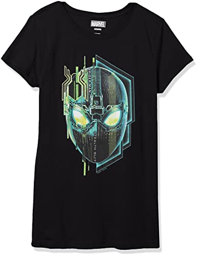 T-shirt Marvel fille pour l'école et les loisirs look héroïque noir M