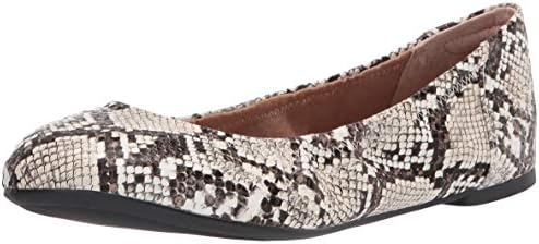 Amazon Essentials Women's Belice Ballet Flat, Faux/Snake, 8