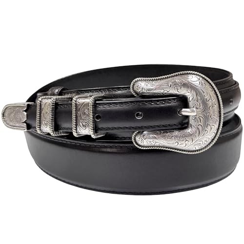 Image of Belts.com Western Buckle Belt Oil Tanned Genuine Leather Ranger Belt 1-3 /8 inch(35mm) Taper to 3 /4 inch(19mm) Wide-Multiple choices