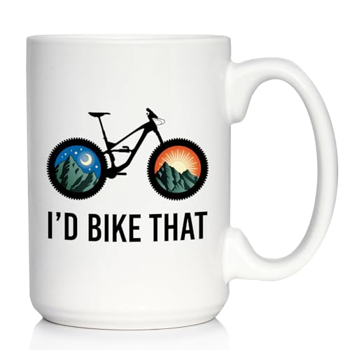 Taza de Cerámica Blanca 15oz para Ciclismo
