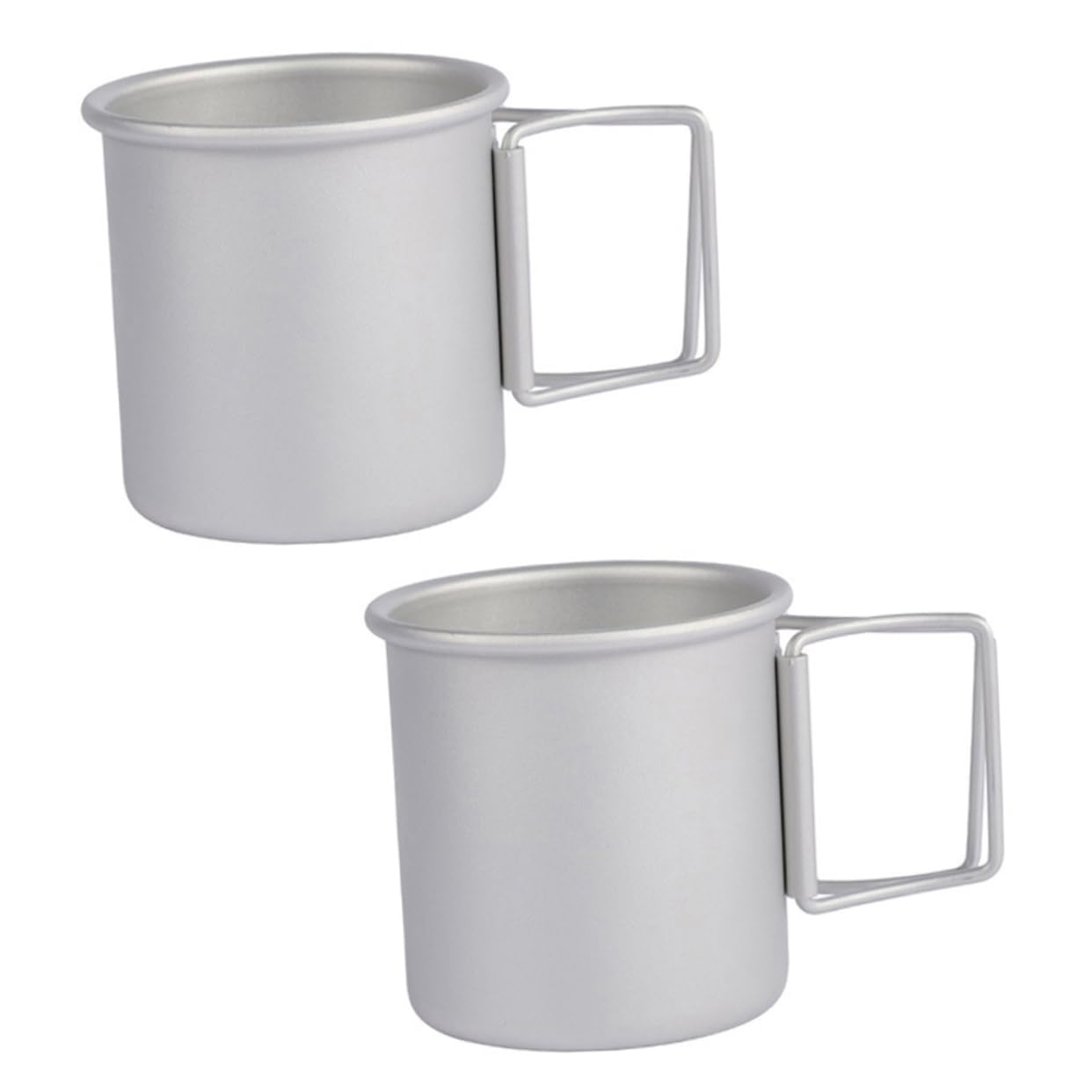 ibasenice 2 Sätze Faltbarer Aus Aluminium Reisebecher Tragbarer Becher Faltbecher Campingbecher Großer Isolierter Faltwasserbecher Campingbecher Mit 2 Stück * 2