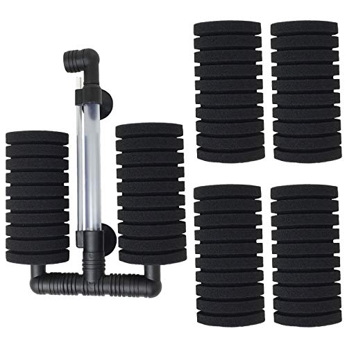 RedBeryl 選べるセット 交換 スポンジ フィルター XY-2822用 水槽 ろ過装置 取替え 水草 ダブル スポンジフィルター (本体1個 交換フィルター4個)