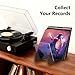 KAIU Vinyl Record Storage Holder - Stacks up to 30 Albums, 7 or 12 inch - Solid Wood Stand with Clear Acrylic Ends - Display Your Singles and LPs in This Modern Portable Rack Unit