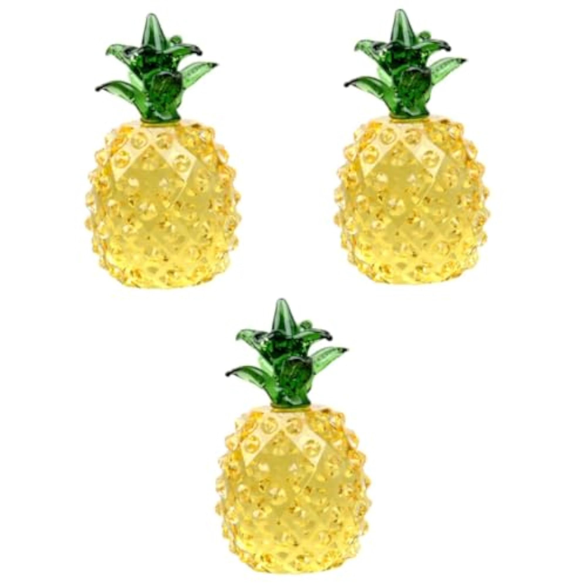 3 Pcs Crystal Pineapple Table Decorations