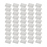 40/50 Stück Durchsichtiger Schreibtischschild, Acryl Aufsteller 2x4cm Transparenter Schildhalter für Visitenkarten und Etiketten(50pcs)