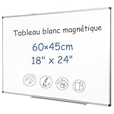 RÉSISTANT ET DURABLE : Conçu avec un cadre en aluminium anodisé, ce tableau aimanté garantit une stabilité parfaite et une durabilité exceptionnelle, Idéal pour les salles de classe, les bureaux, les environnements de formation, les salles de réunion, etc.