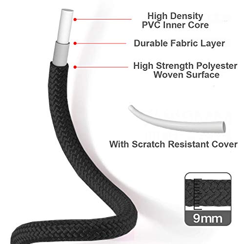 Weighted Jump Rope Speed Jumping Rope Heavy Rope Skipping Workout Rope Length Adjustable Grips for Women Men Kid Gym Home Fitness Exercise Weight Loss Crossfit MMA Boxing Cardio Endurance Training