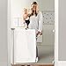 Momcozy Barrière de Sécurité Rétractable pour Bébés (0 à 140 cm), Améliorer Barrière de Securité Escalier, Barrière Sécurité Enfant Relocalisable pour les Escaliers/Portes/Couloirs, Blanc