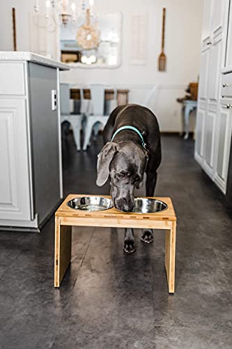 Pawfect Pets 12" Elevated Dog Pet Feeder- Large Raised Dog Bowl Stand- Includes 4 Stainless Steel Bowls (12 Inch) - Image 6