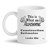 Kaffeebecher Hervorragender Baukostenkalkulator – Bester Baukostenkalkulator – Präsentiert Bürotasse Lustig Keramik-Tasse Retro Weihnachtstasse Für Familie Geschenk Arbeit 330ML