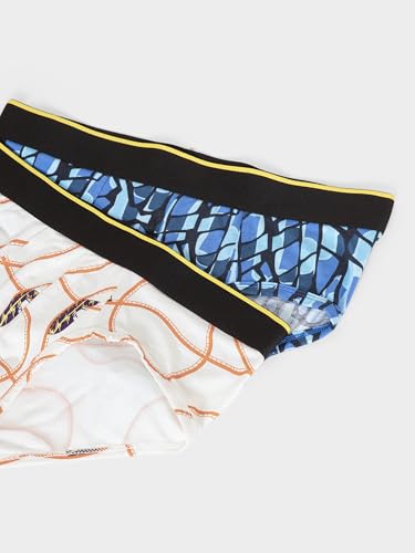 Image of Bummer Men's Printed Micro Modal Briefs Underwear | Ultra Soft & Breathable | Combo Pack of 2