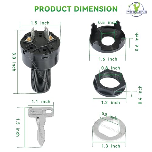 Panglong Starter Switch,Golf Cart Ignition Switch Club Car Precedent Electric 2004+ 2Terminal,Suit 102508601 - Thumbnail 4