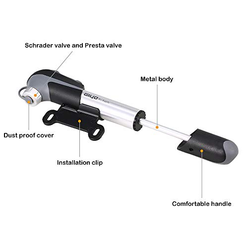 Bomba de bicicleta, Romacci Bomba de bicicleta superleve inflável manual para bicicleta Mini bomba p