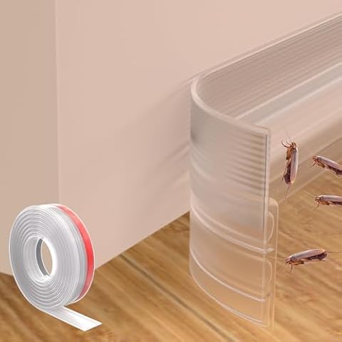 ESUFEIR 78" Under Door Draft Stopper for Bottom of Door,Door Sweeps for Exterior & Interior Doors,Under Door Gap Filler Noise Blocker for Door Bottom Seal,Draft Guard for Door Bug Stopper(Transparent) Cover