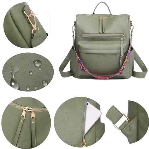 Image of Women's Fashion Backpack Purse for Women Leather Multipurpose Design Ladies Shoulder Bag Travel bag Satchel Handbags