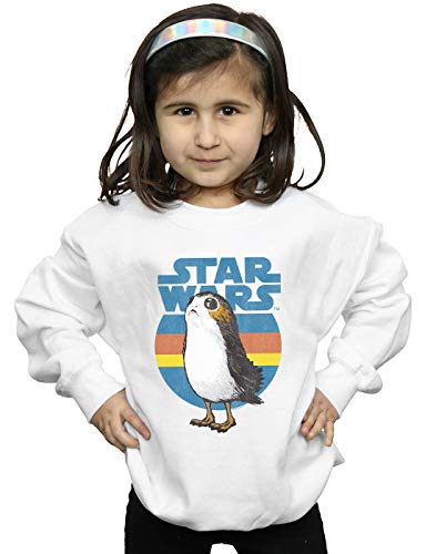 Absolute Cult Star Wars Girls The Last Jedi Porg Sweatshirt White 12-13 years