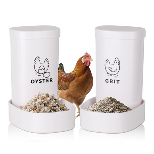 SYNFLUX 2-Pack No-Waste Hanging Chicken Feeder (1.5L / ~2 lb Each) - Durable Plastic Poultry Feeder for Hens/Ducks/Chicks, Anti-Spill Outdoor Design for Chicken Coop, Easy to Clean & Reduce Waste