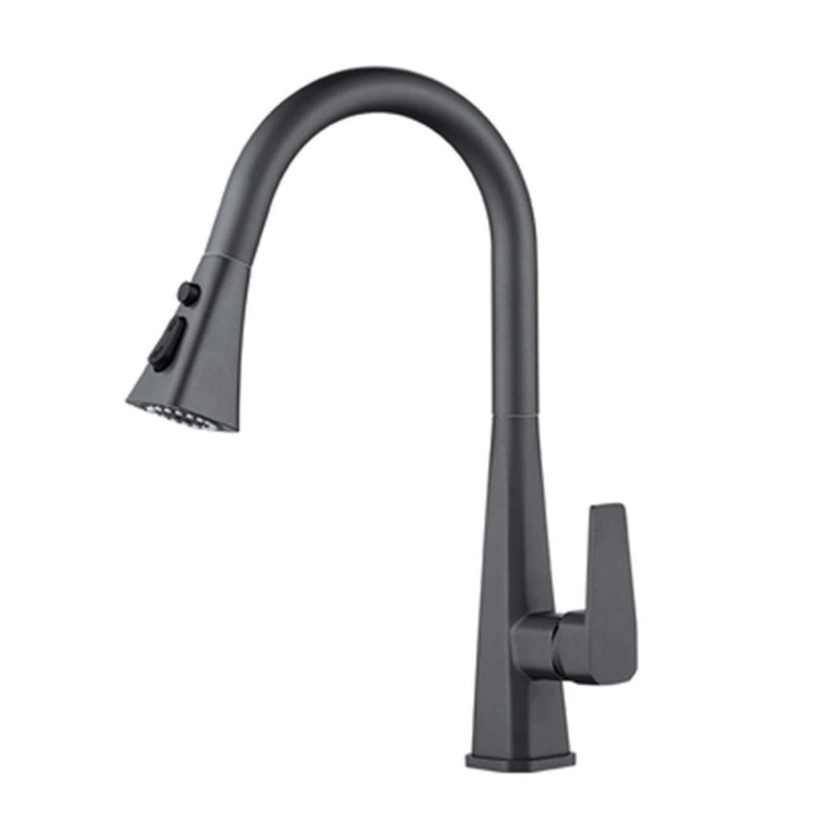 MXXQRHF 360° Swivel Kitchen Faucet Pull Down Sprayer with 3 Functions Modern Gun Gray Sink Mixer WaterSaving Easy Installation Stylish Design for Contemporary Kitchens