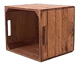 Vintage Möbel 24 GmbH 4 Holzkisten Used für Kallax Regale 33cm x 37,5cm x 32,5cm Regalkiste rustikal Einsatzkiste Weinkisten als Küchenregal Wandregal Badregal Obstkisten gebraucht alt
