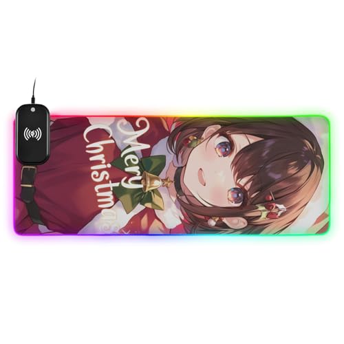 Tapis de souris rouge de Noël mignon : l'idée cadeau idéale avec chargeur sans fil Gi