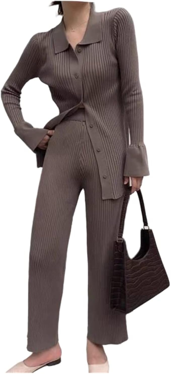 Sweater Solid Color Suits Women 