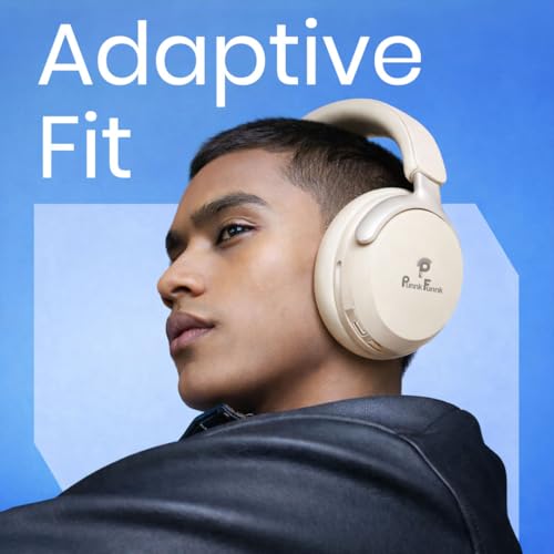 Image of PunnkFunnk Bass Over-Ear Bluetooth Wireless Headphones with Deep Bass, 40mm Drivers, Built-in Mic, Foldable Design, Soft Cushioned Ear Cups, AUX & TF Support for Music, Gaming & Calls (White)