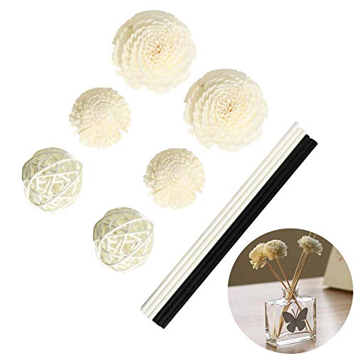 Lot de 12 bâtons de diffuseur de parfum en rotin/boule faite à la main pour diffuseur de parfum free size Lot de 12 Cover