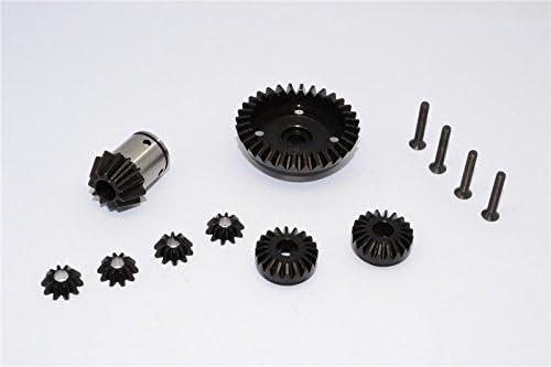 Axial Yeti XL Monster Buggy Upgrade Parts Steel#45 Front/Rear Bevel Gear - 8Pcs Set Black