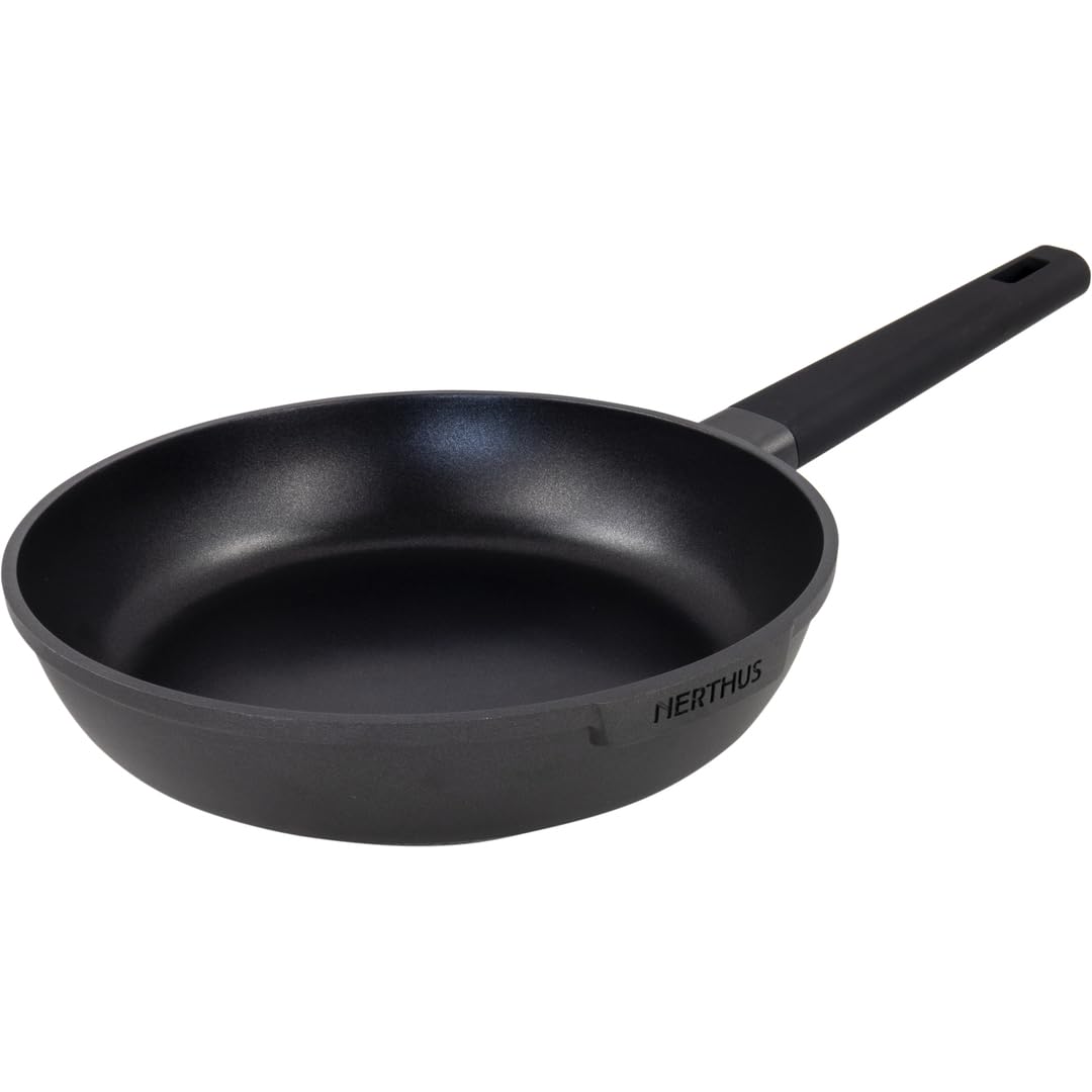NERTHUS FIH 1564 - Cast Iron Aluminium Pan with Quantanium Non-Stick Coating - Suitable for Induction, Gas and Glass Ceramic - Ergonomic Heat Resistant Handle