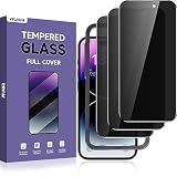 ruwa Privacy Screen Protector for iPhone 14 Pro [3-Pack][6.1 Inch] Anti-Peep Tempered Glass Films with Easy Installation Frame, 9H Hardness, Scratch Resistant, Full Coverage (Only for iPhone 14Pro)
