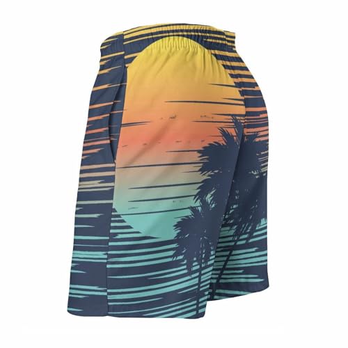 Maillot de bain de plage UMENG short imprimé cocotier pour vacances au soleil - 5